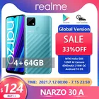 Смартфон Realme Narzo 30A, 4 + 64 ГБ, глобальная версия дюйма, камера 13 МП, мобильный телефон мАч