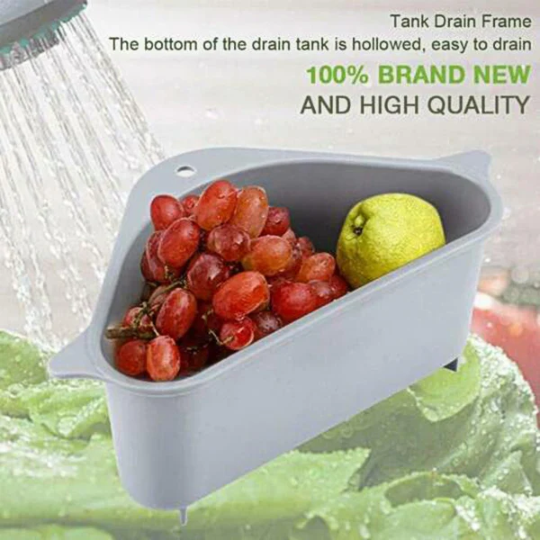 

Trianglular Multifunctional Drain Shelf Storage Rack Kitchen Sucker Bathroom Support Corner Hanging Shelf Soap Box FKU66
