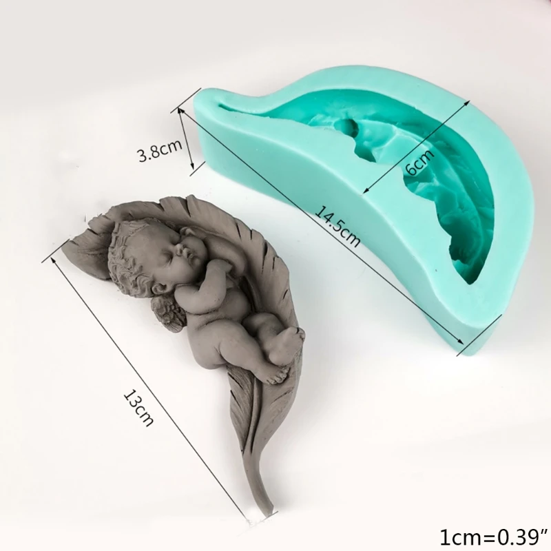 

Cute Leaf Kid Silicone Mould DIY Crafts Polymer Clay Ornaments Decorations Making Tool Epoxy Resin Mold