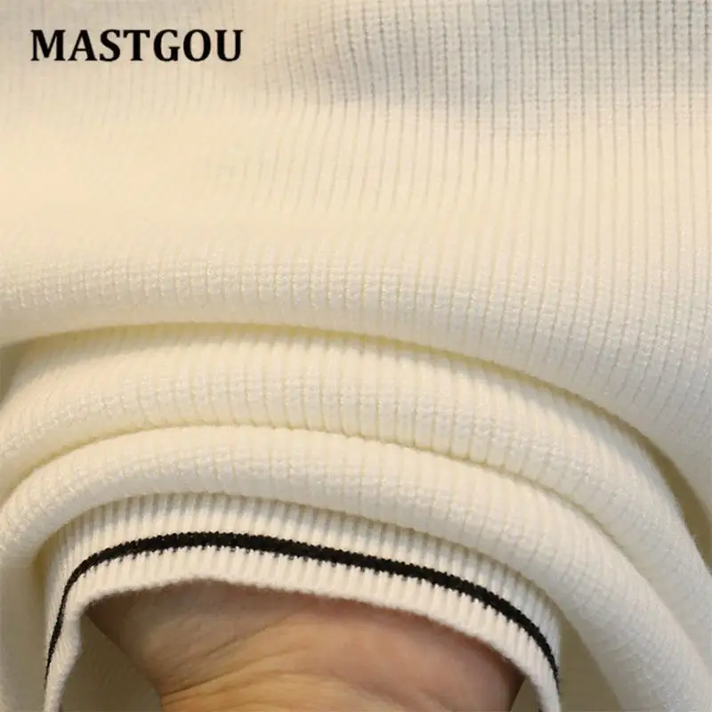 

MASTGOU Striped Knit Cardigan for Women Vintage Single Breasted Women's Sweater Tops Korean Fashion Female Coat Winter Y2K Cloth