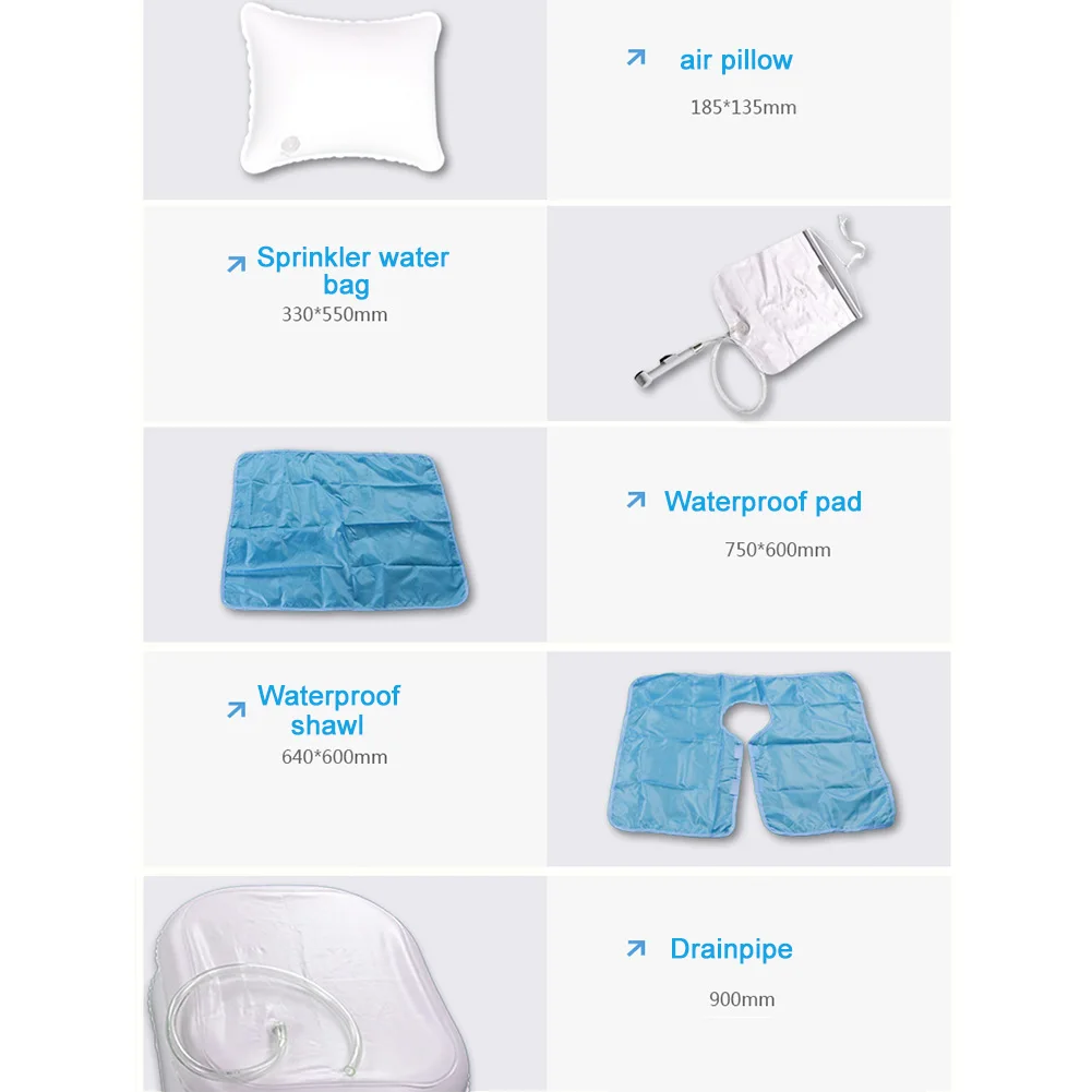 Shampoo Tray Salon Hairdressing In Bed Conditioner Outdoor Inflatable Hair Washing Basin Easy Clean Elderly Care Assistive Aid | Дом и сад