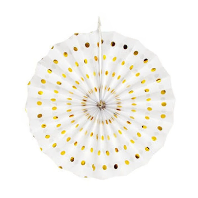 8 шт./компл. набор фанатов из золотой бумаги вечерние DIY украшения Висячие кулоны