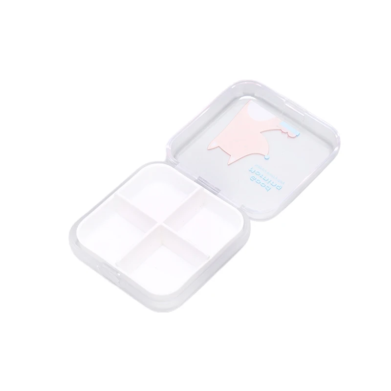 1 шт. коробка для лекарств 4 отделения|Коробки и ящики хранения| |