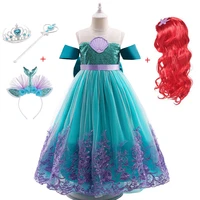 girl princess dress little mermaid ariel dress halloween cosplay fancy costume children kids birthday party dress 3 10 years