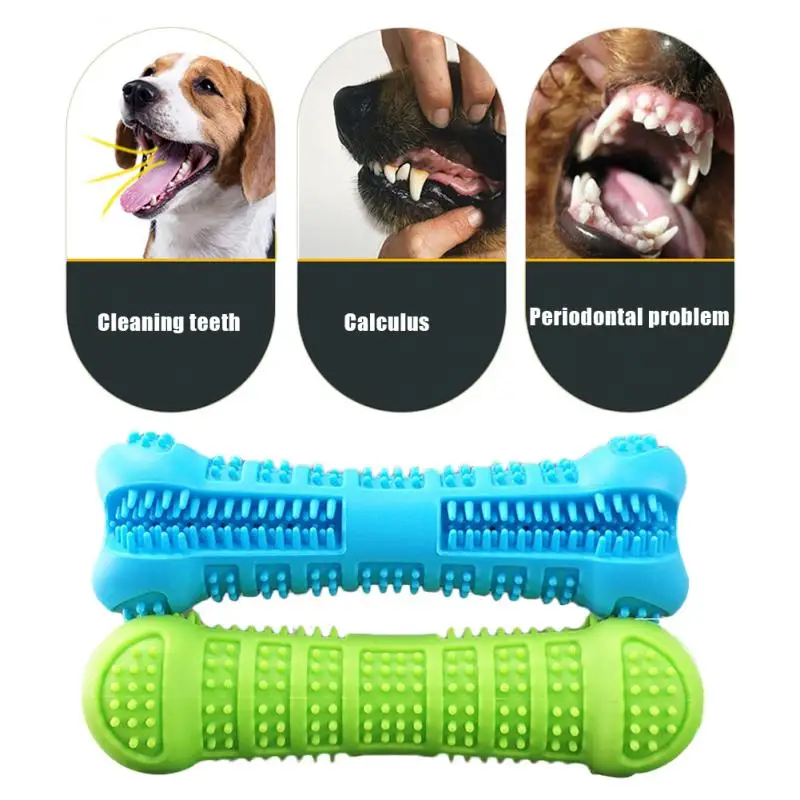 

Dog Puppy Toothbrush Rubber Dog Toy Molar Tooth Stick Chew Pet Toys Teeth Cleaning Nontoxic Natural Care For Size Dog