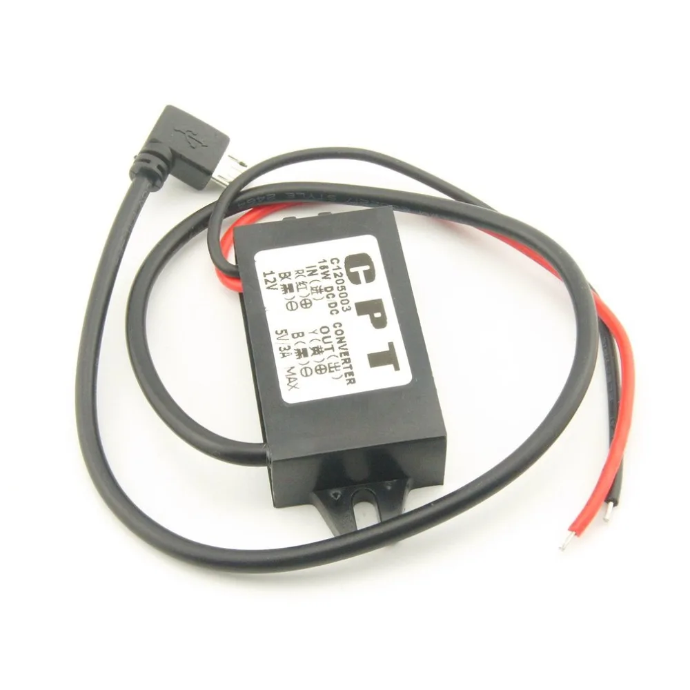 

DC-DC Converter 12V to 5V 3A Step Down Power Supply Module Micro USB Converter High Quality