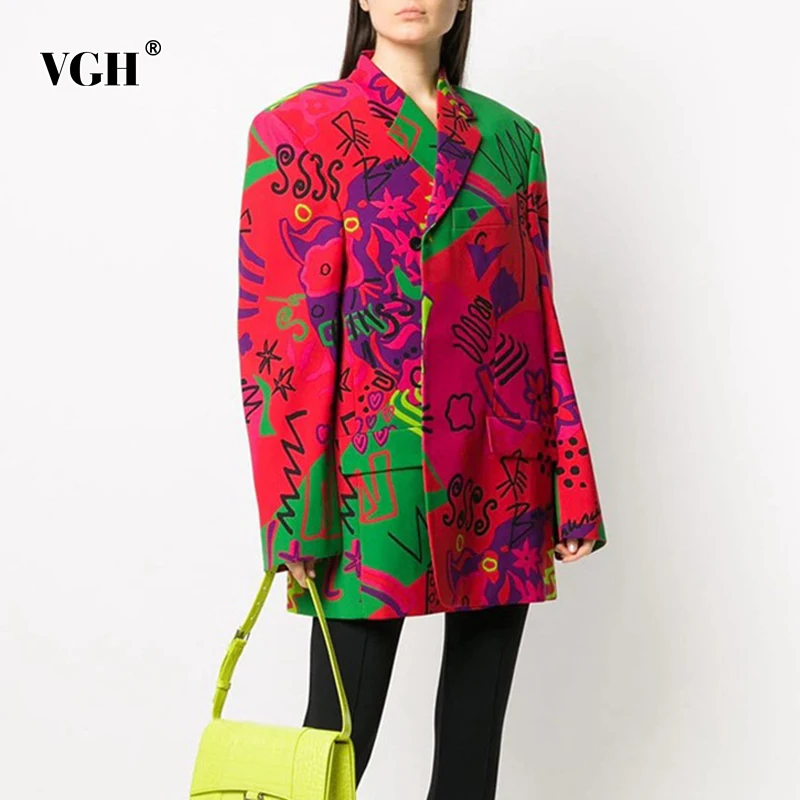 Женский Повседневный Блейзер VGH повседневный свободный блейзер с длинным