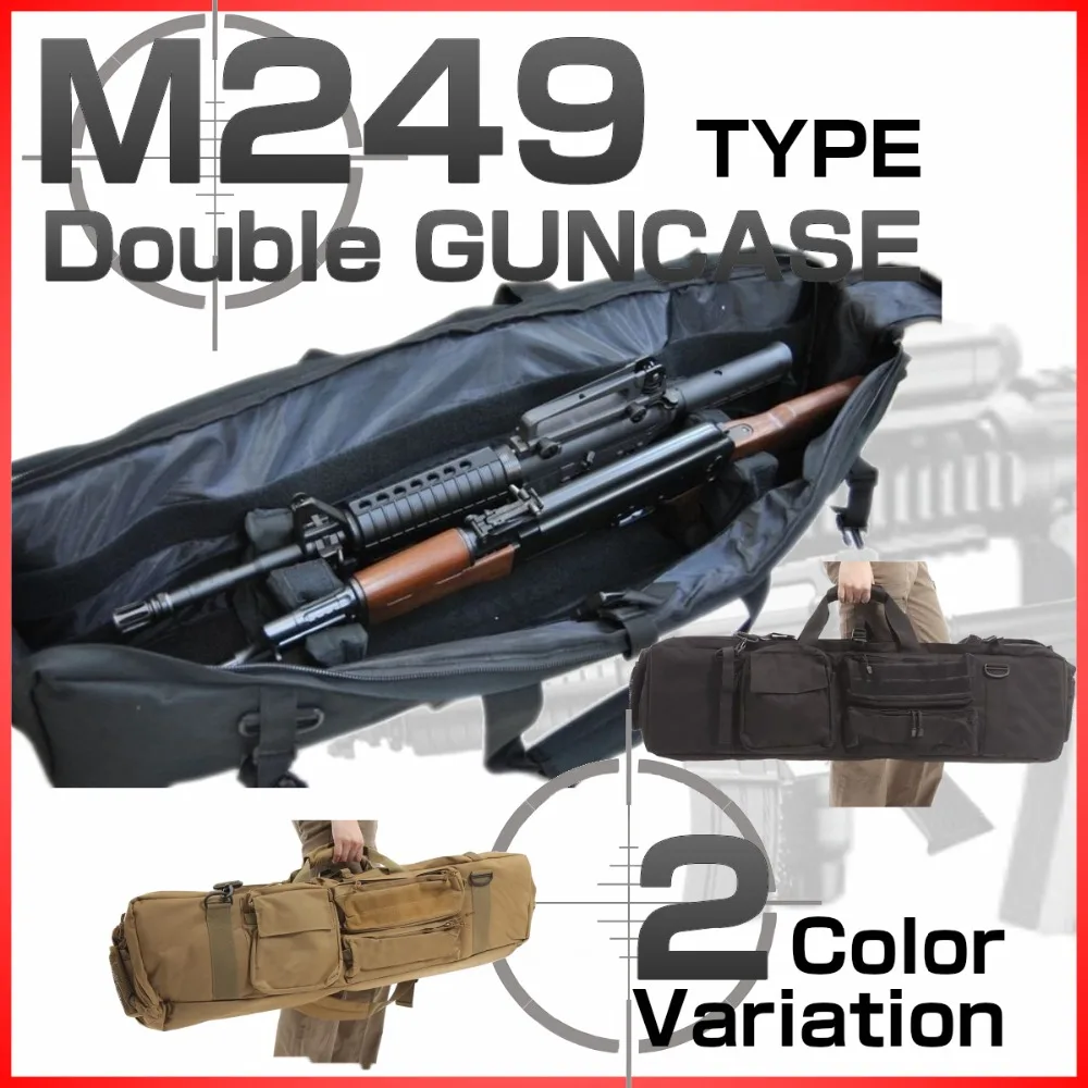 

M249 Tactical Gun Bag 100cm Military Backpack CS Shooting Hunting Airsoft Double Rifle Protection Case Carrying Shoulder Bags