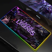 League of legend RGB Gaming Mouse Pad Mousepad Large Cool Mause Pad Keyboard Desk Carpet Game Rubber No-slip LED Mouse Mat Gamer