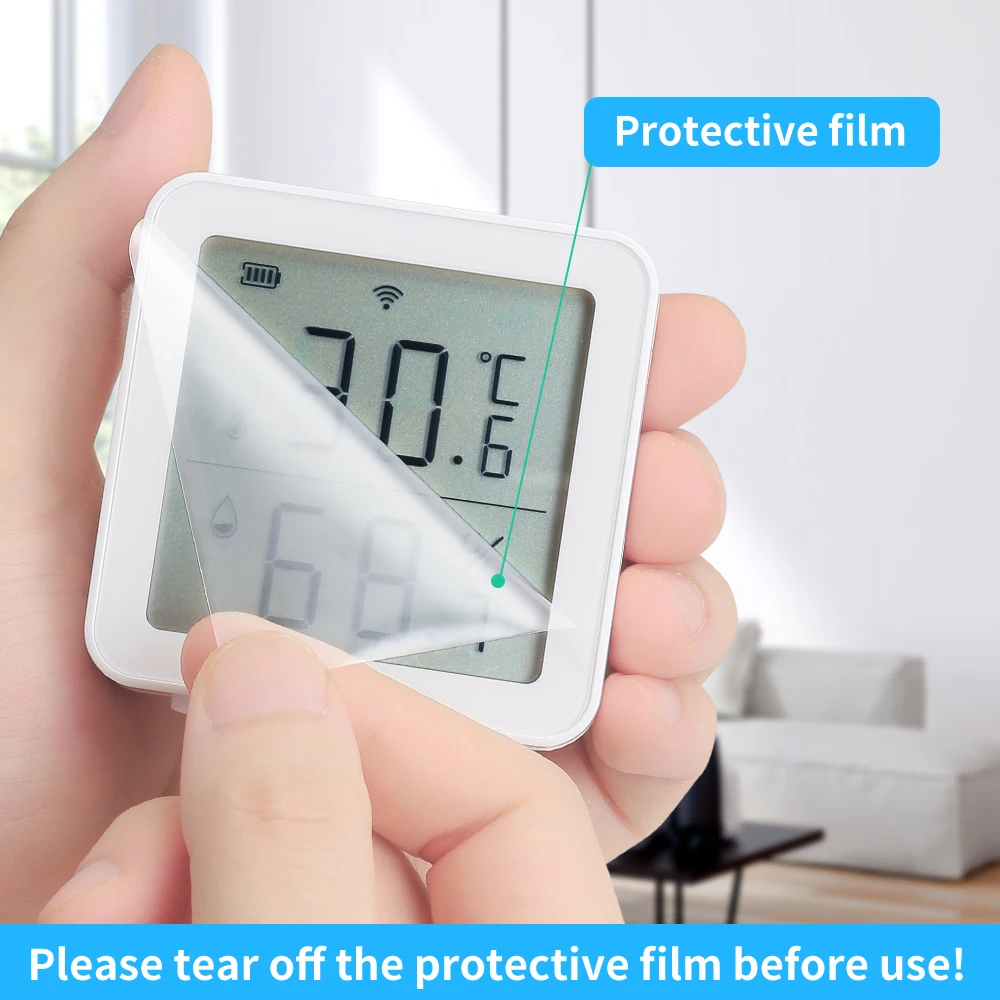 

Tuya WIFI Temperature And Humidity Sensor Indoor Hygrometer Thermometer With LCD Display Support Alexa Google Assistant