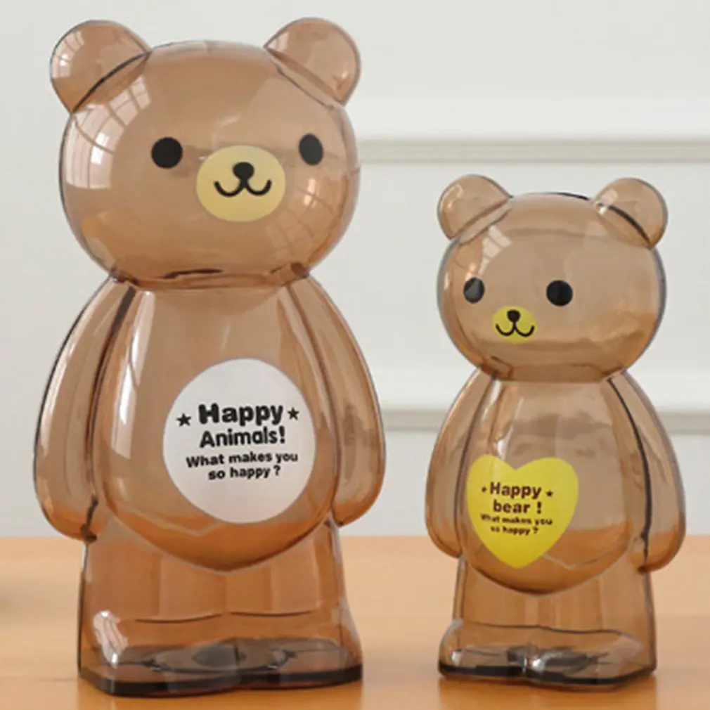 Коробка для денег прозрачная копилка пластиковая безопасная монет конфет