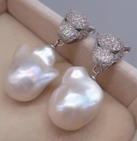 free shipping 12x15mm peacock black drop shell pearls dangle earrings