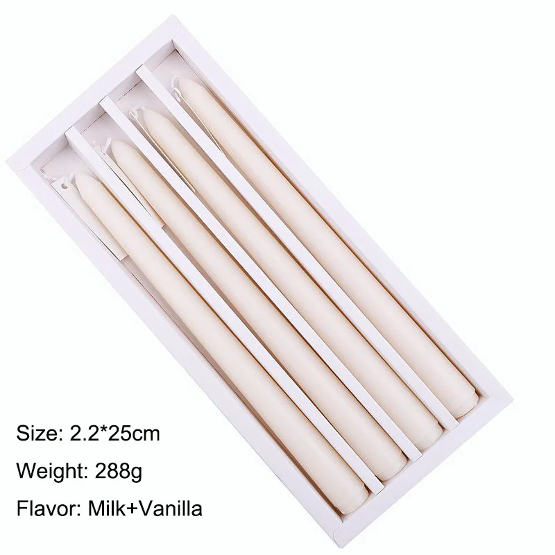 

5PCS Aromatherapy Candle Smokeless Soy Long Candles Home Decor for Wedding Party Gradient Color Candles (BUY 1 GET 1PC)