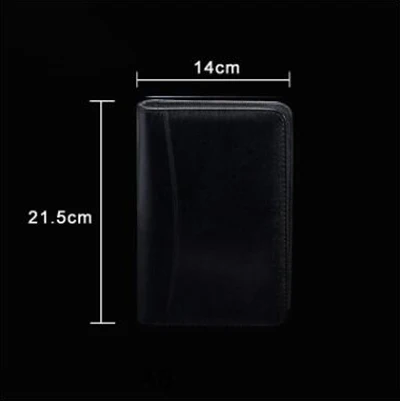 A6 black A5/A6/B5 блокнот на молнии с калькулятор канцелярские товары журнал путешествий; Записная книжка Сумка для документов можно настроить логотип - Color: A6 black