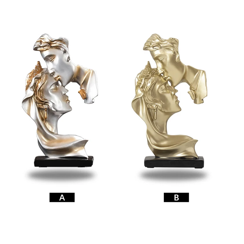 

Nordic Home Living Room Decoration Resin Sculpture Kiss Sculpture Art Home Decoration Gift For Valentine's Day Wedding