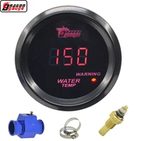 dragon 52mm black car moter red backlight digital led electronic water temp gauge 40 150 celsius temperature mete free shipping