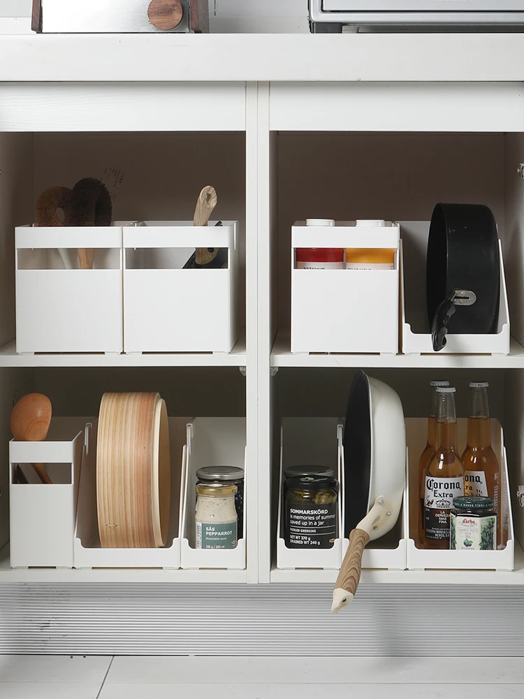 

Pot and Utensil Storage Rack Kitchen Supplies Household Encyclopedia Storage Basket Storage Artifact Shelf Cabinet Storage Box