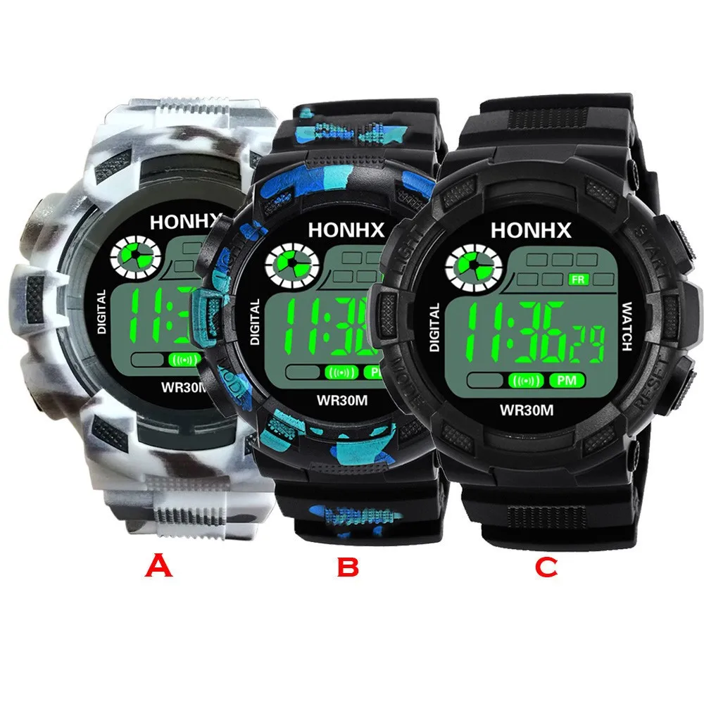 

Reloj de pulsera deportivo para hombre y mujer, de cuarzo, analgico, LED, Digital, resistente al agua, con alarma y fecha