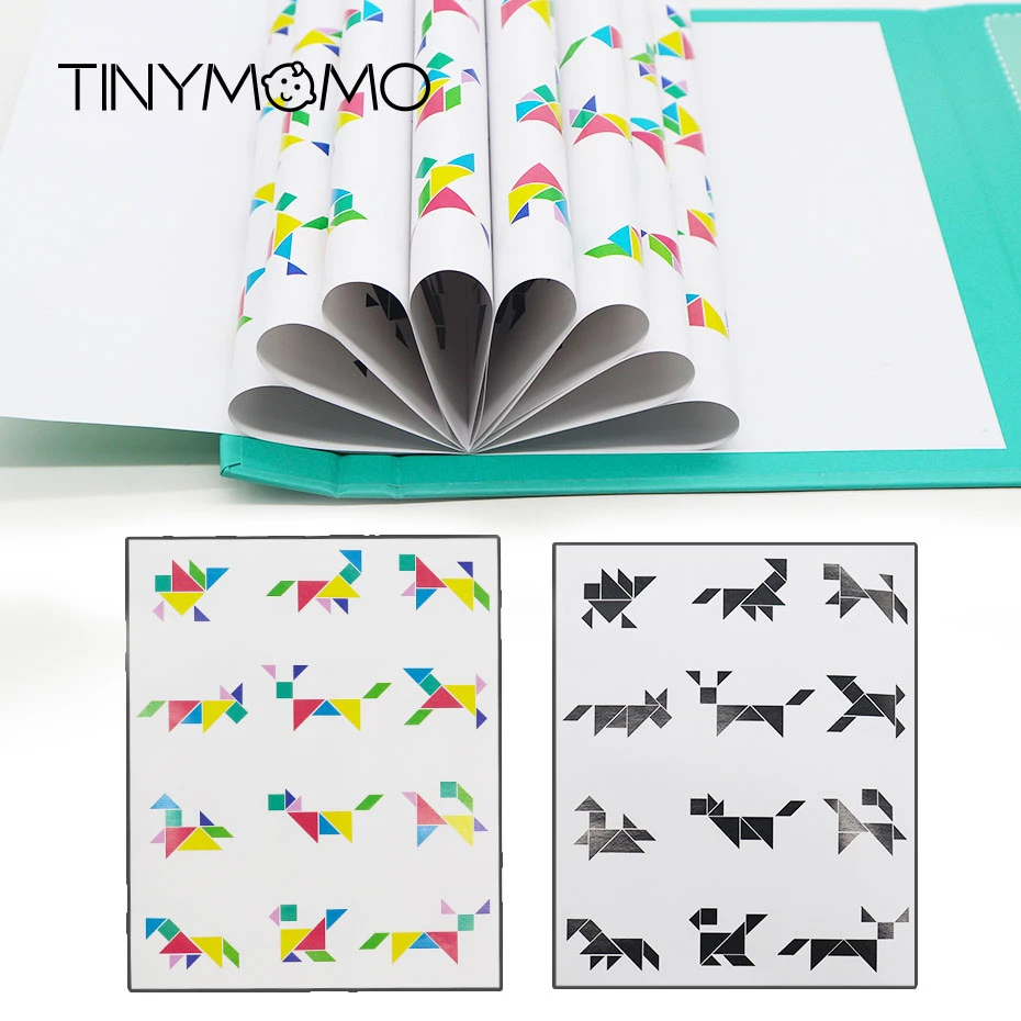 Магнитные 3D головоломки Tangram игра Монтессори Обучающие Настольные игры для