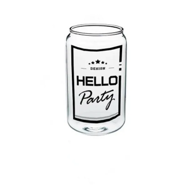 hello Cola банка Стеклянная кружка для завтрака, молока, кофе, сока прозрачная простая буква термостойкая стеклянная кружка домашняя посуда для напитков INS подарок - Цвет: hello