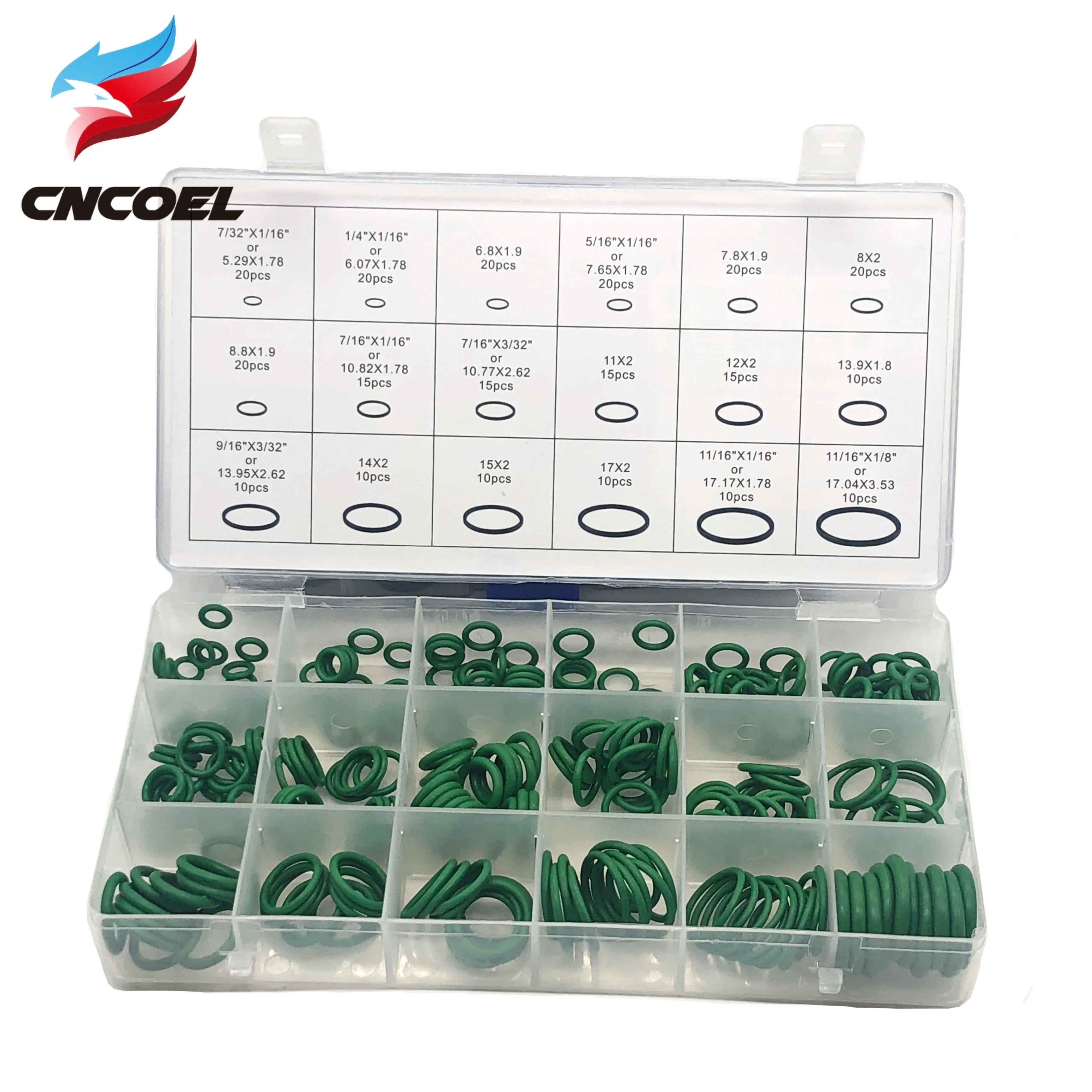 Резиновая шайба с круглым кольцом 200/225/270 шт. черные и зеленые уплотнительные