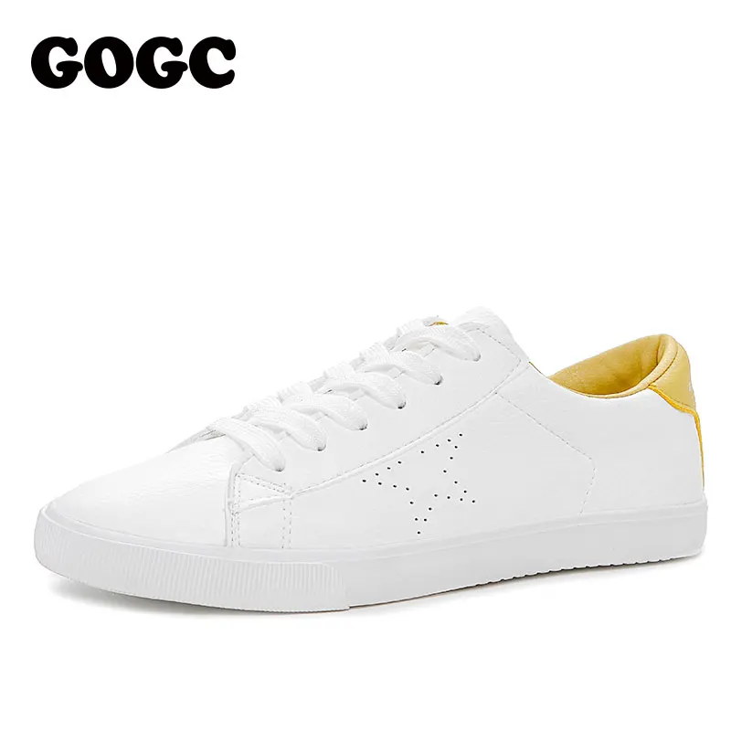 Кроссовки GOGC женские мягкая дышащая кожаная обувь повседневные без каблука