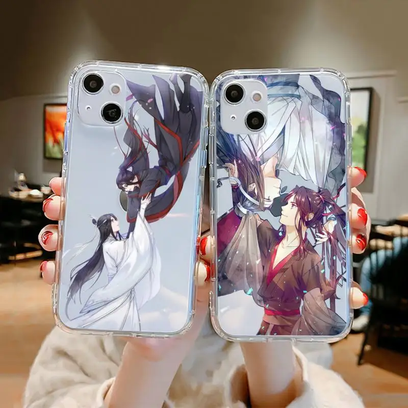 

Mo dao zu shi Phone Case For iPhone 13 12 11 8 7 Pro Max Plus X XS XR MINI transparent clear New anime coque shell funda TPU
