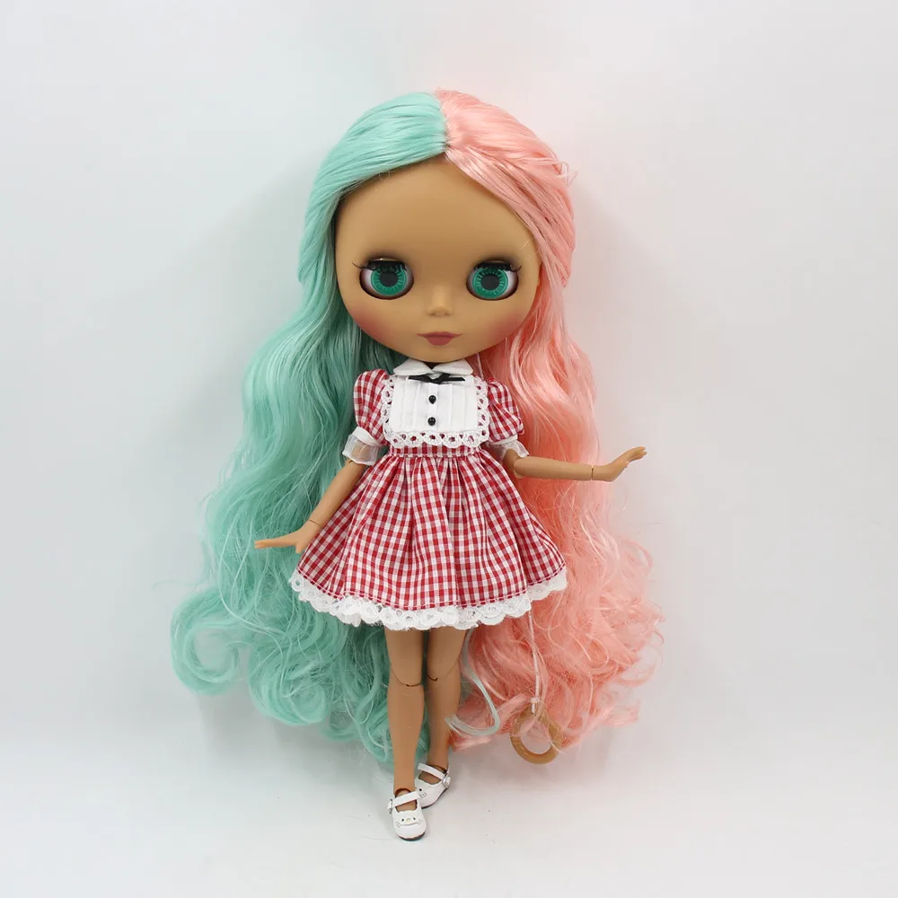 Ледяной DBS Blyth 1/6 bjd 30 см из черной кожи Матовые куклы с Совместное тела цвет волос