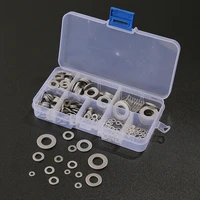 360pcs m3 m4 m5 m6 m8 m10 stainless steel washer plain washer kit screw fastener hardware assortment accessories