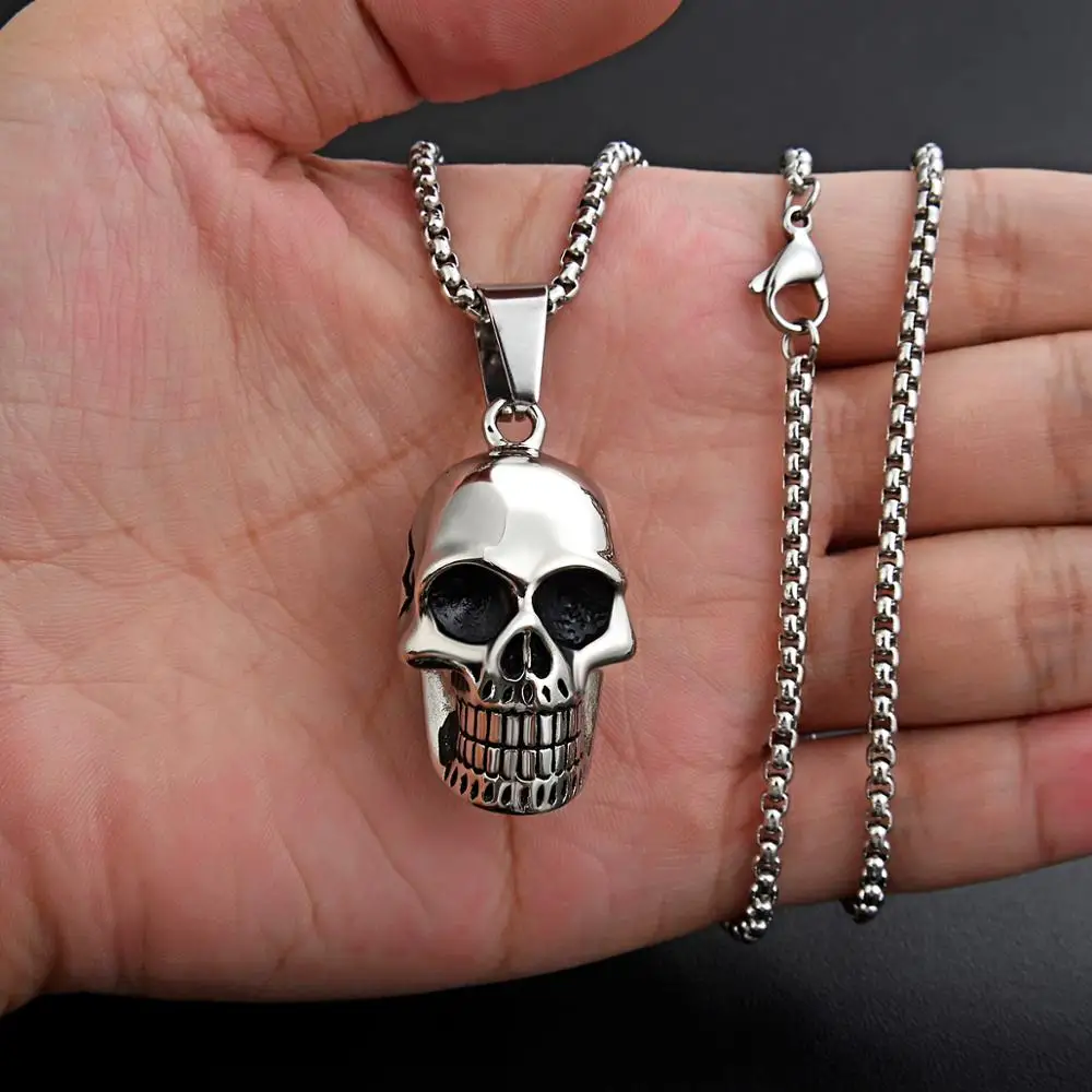 Мужское ожерелье с подвеской скелетом из нержавеющей стали|necklace stainless steel|chain