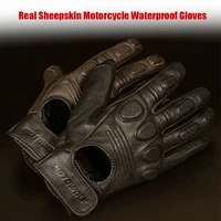 retro sheepskin breathable leather motorcycle gloves racing gloves mens motocross wintersummer gloves fullhalf finger gloves