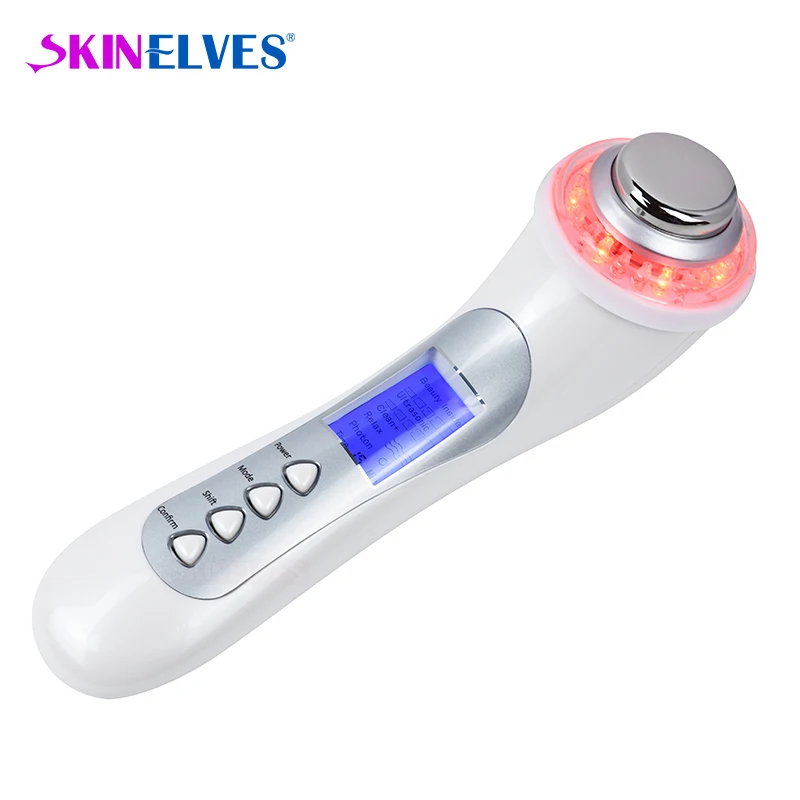 Koop Thuisgebruik Ultra Sonic Facial Machine 3 Mhz Ultra Sonic Gezicht Lift Schoonheid Apparaat Led Ultra Sonic Galvanische Massage