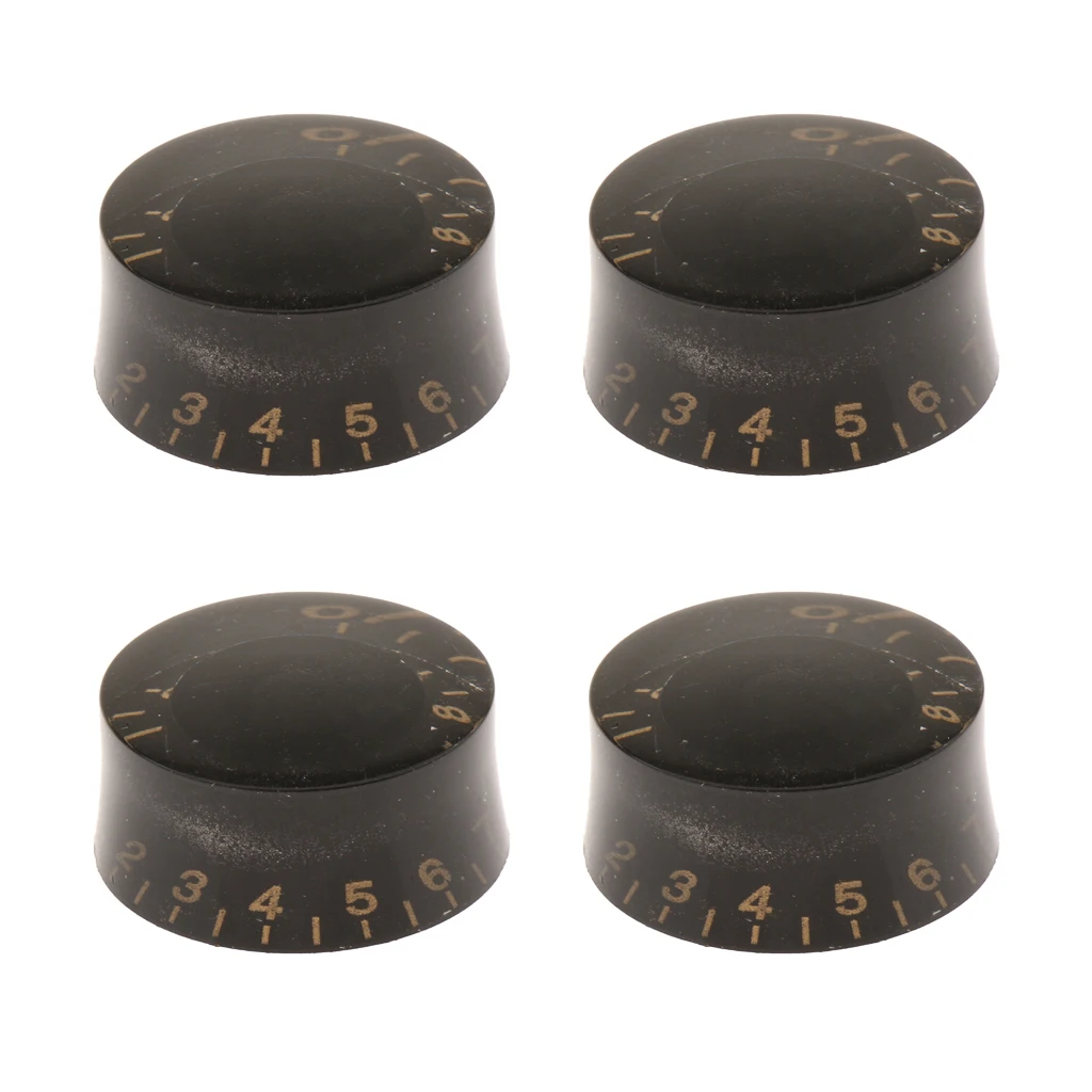 

4 шт., ручка регулировки скорости для электрогитары LP, черные детали