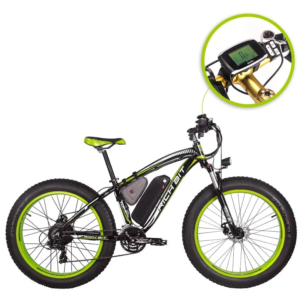 Электрический велосипед 1000 Вт пляжный 26 дюймов с толстыми шинами беговой