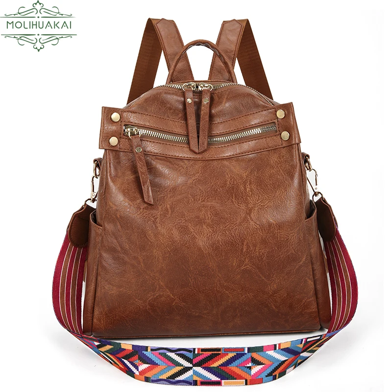 

Women Backpack Female 2021 New Shoulder Bag Multi-purpose Casual Fashion Ladies Small Backpack Travel Bag For Girls Backpack