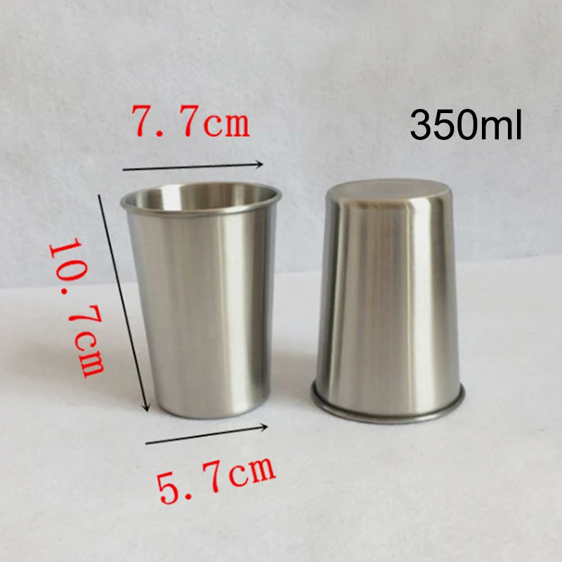 350 мл Нержавеющая сталь кружки перемещения металла Кружки Стаканы объемом в одну