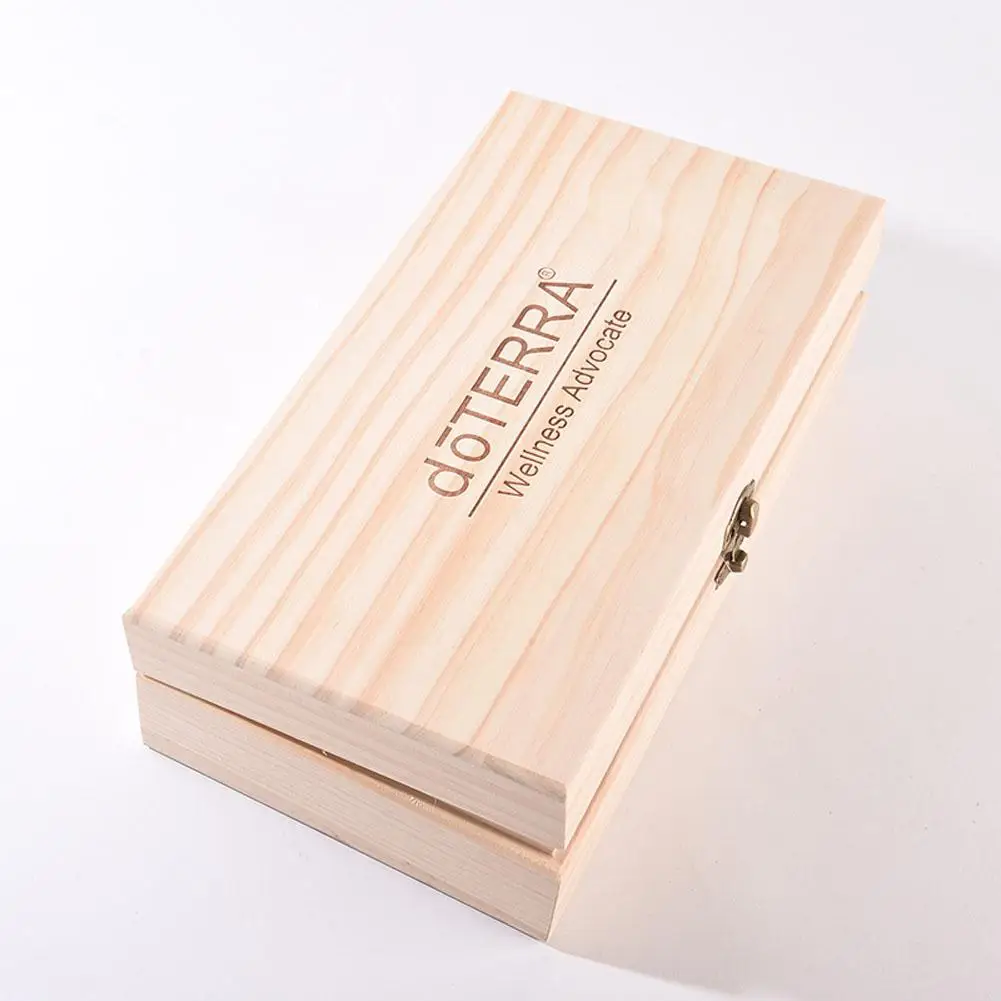 

25Grids Wooden Storage Box Organizer For Essential Oil Carrying Case Aromatherapy Container Treasure Jewelry Storage Box MJ80501