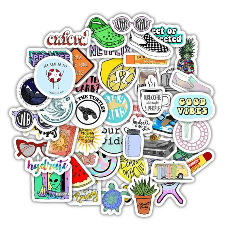 

10/30/50PCS Cute Cartoon Small Fresh Personality Luggage Laptop Skateboard Waterproof Graffiti Stickers Decoration Wholesale
