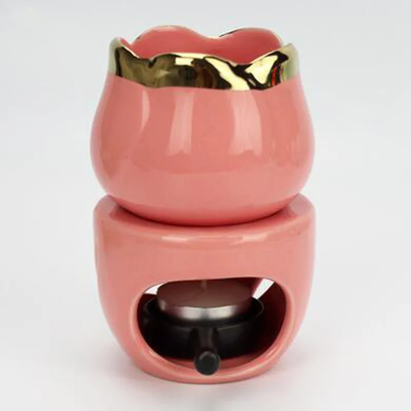 Большой емкости разделенные Ароматические свечи для ароматерапии лампа Аромалампа изысканный подарок гостиная домашний декор - Цвет: only burner
