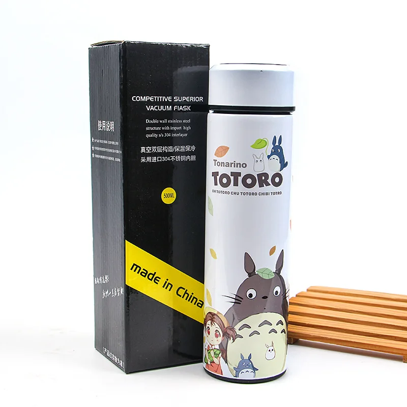 Умные термокружки из нержавеющей стали Hayao Miyazaki Totoro изоляционная бутылка