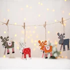 Деревянные украшения, маленькие подвесные деревянные подвески на елку, Мультяшные животные, новинка 2021, рождественские украшения для праздника