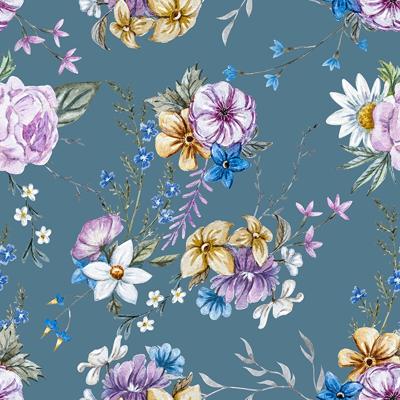 Полиэфирная ткань элегантный стиль цветочный принт четыре стороны стрейч платье