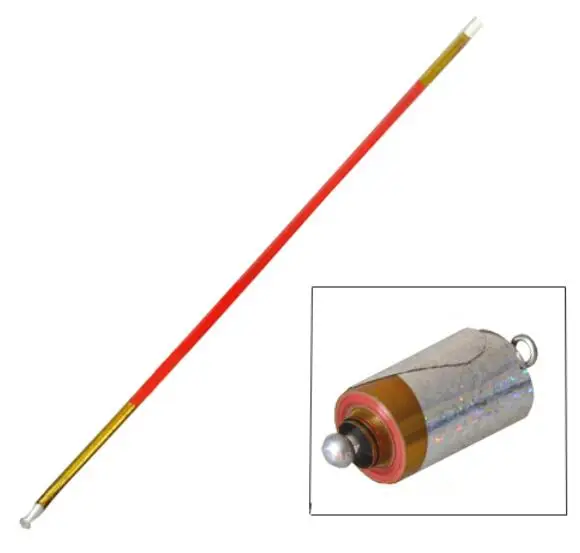 Металлическая появляющаяся трость длиной 140 см золотисто-красный/черный-Золотой