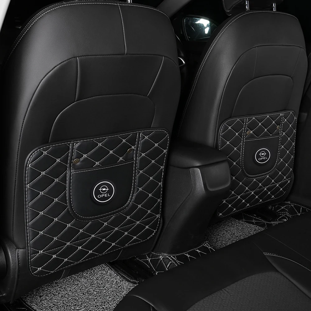 

1Pcs Car Seat Back Anti Kick Pad Leather Interior Auto Anti Scratch Protector Covers Pads For Opel Astra H J Insignia Corsa D G