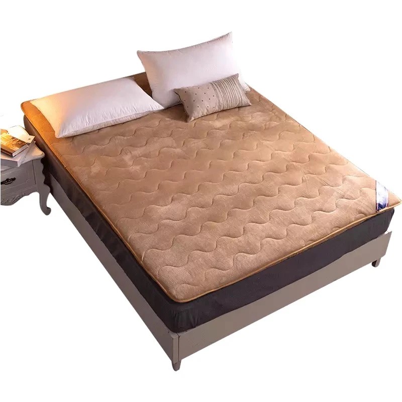 comfortable Soft Fold Tatami Mattress Adults single double Topper Thick Warm Flannel with straps | Мебель