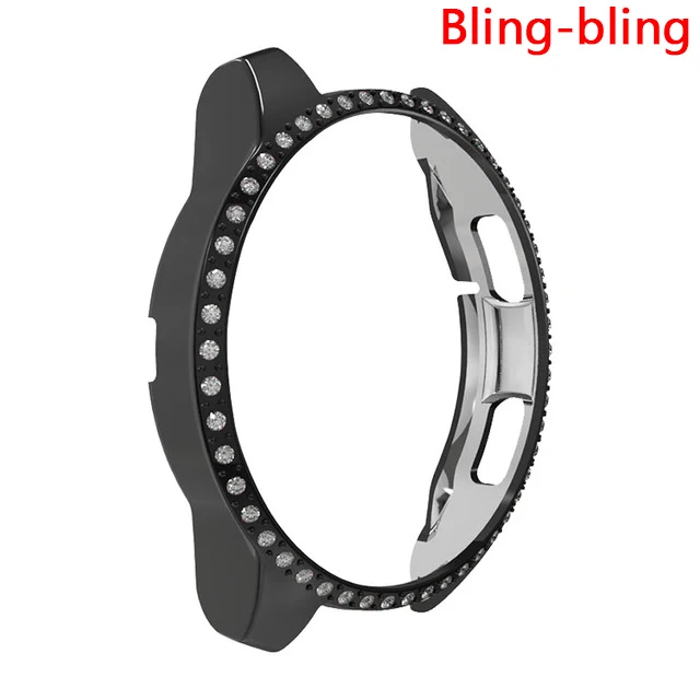 Bling-bling-Black Чехол gear S3 frontier для samsung Galaxy Watch, 46 мм, 42 мм, ремешок, покрытие из мягкого ТПУ, универсальный защитный чехол, рамка - Цвет: Bling-bling-Black