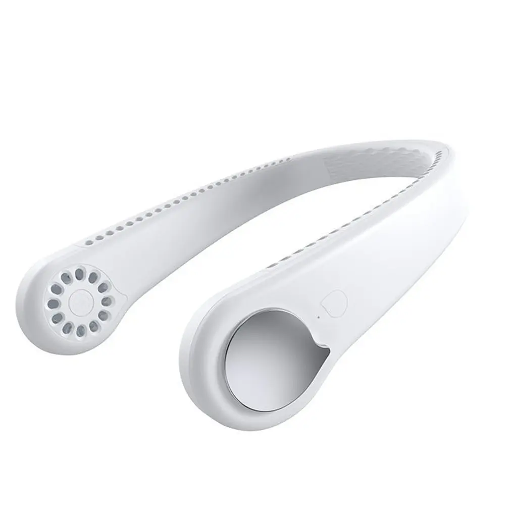 

Hot Sale Air Cooling Neck Fan Bladeless Hanging Neck Fan Summer Air Cooler Outdoor Sport Mini USB Rechargeable Neckband Fans