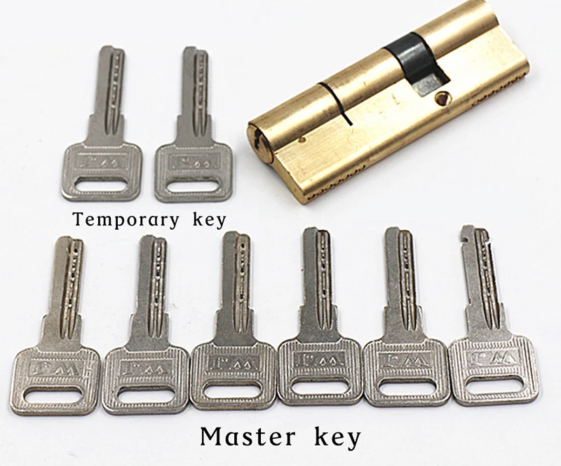 Cylinder AB Key Anti-Theft Lock 65 70 80 90 115mm Biased Entrance Brass Door Lengthened Core Extended Keys  Обустройство