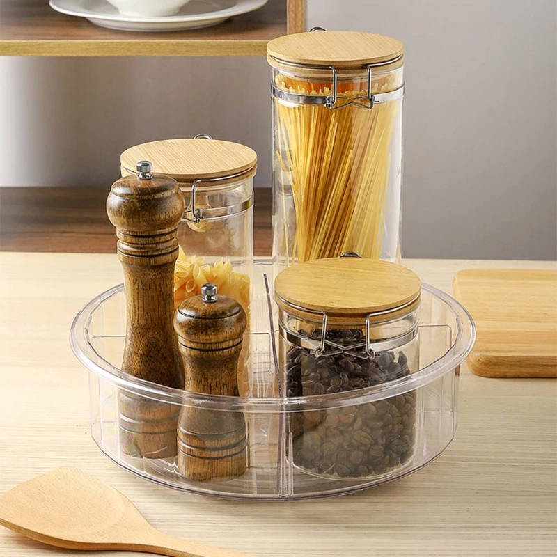 

360 Rotating Tray Cabinet Organizer 12 Inch Spice Drink Cosmetic Storage Rack