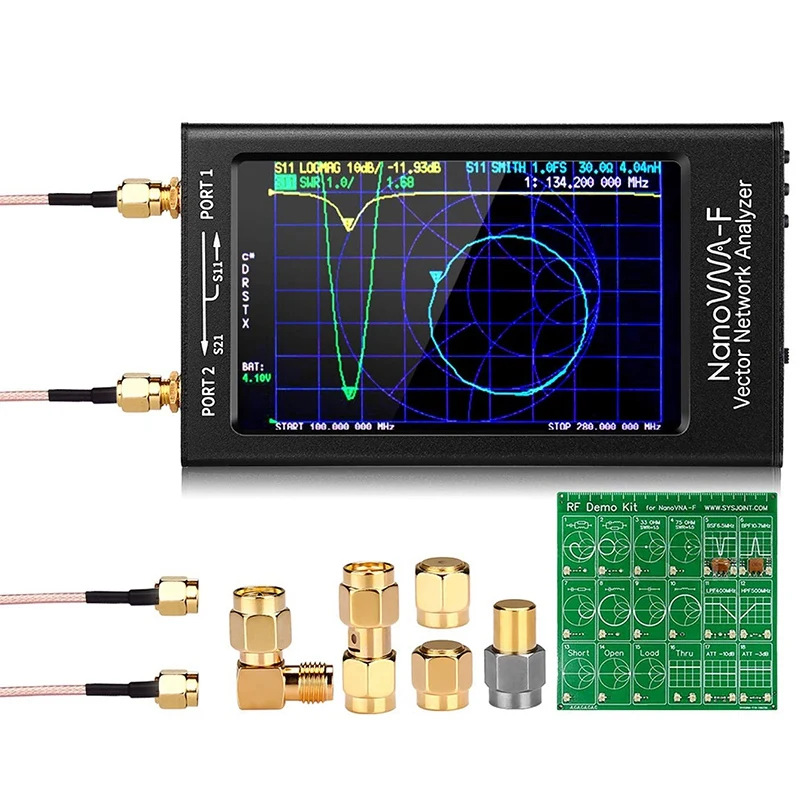 

Vector Network Analyzer 10KHz -1.5GHz VNA HF VHF UHF Antenna Analyzer 4.3 Inch LCD Touchsn,with RF Demo Kit